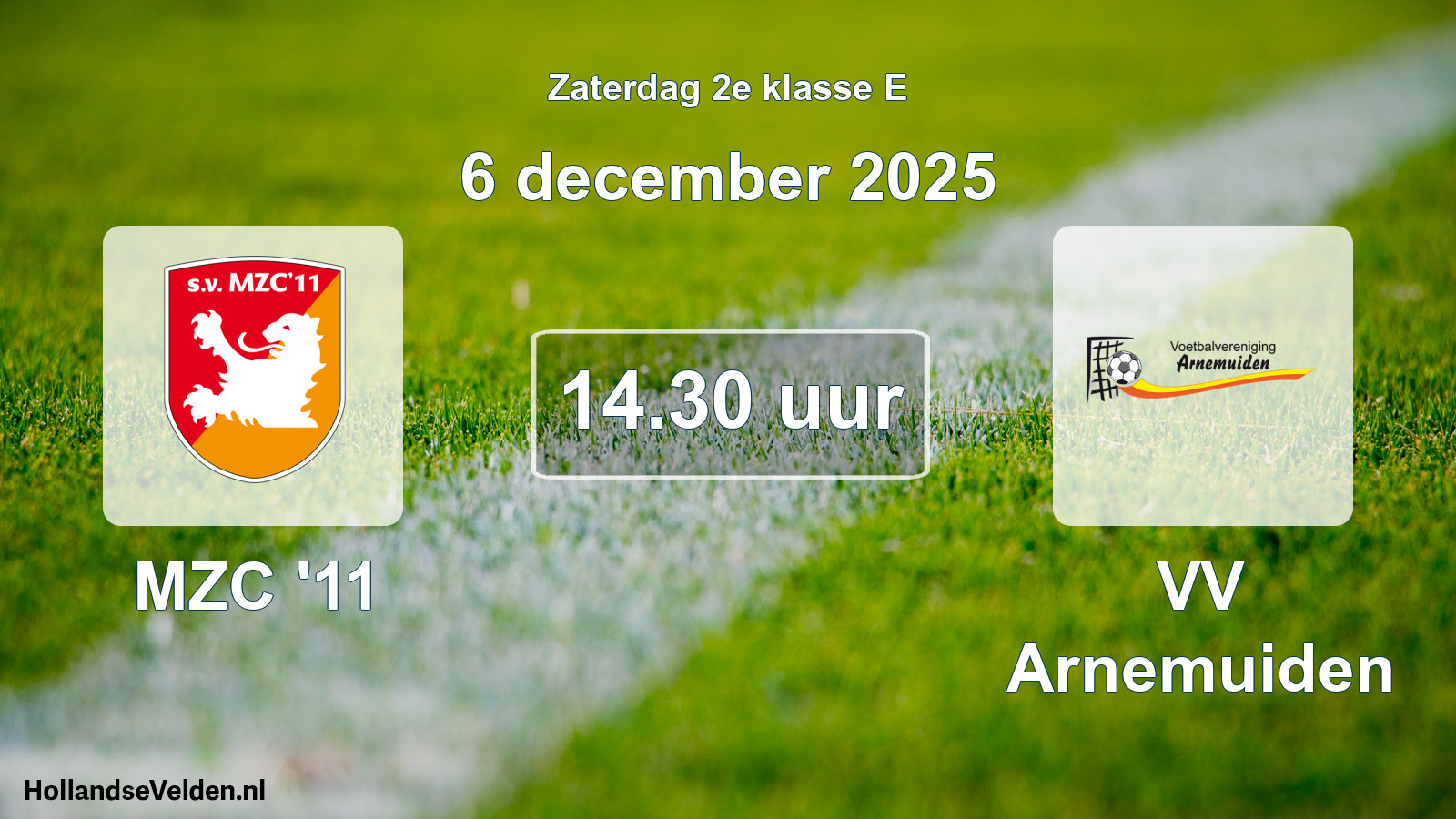 Scheduled Match: MZC '11 - VV Arnemuiden (6 December 2025)