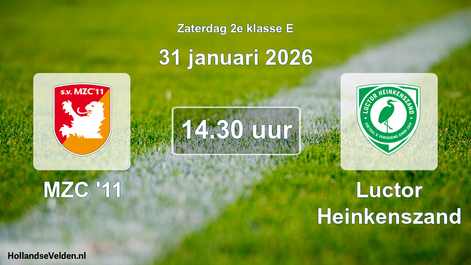 Scheduled Match: MZC '11 - Luctor Heinkenszand (31 January 2026)