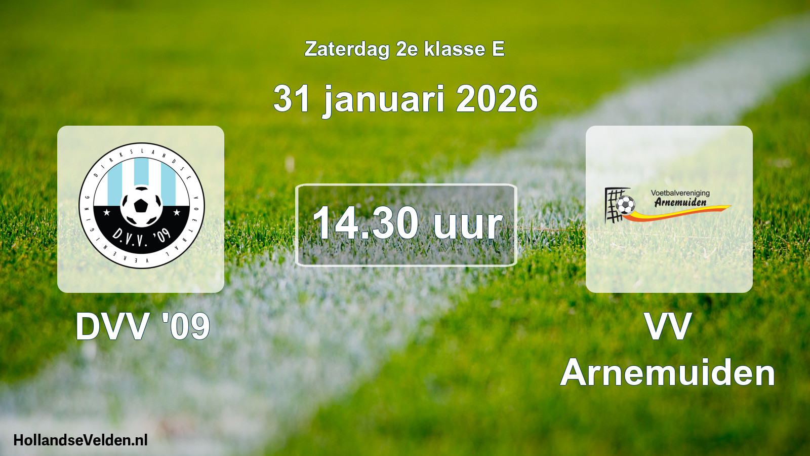 Scheduled Match: DVV '09 - VV Arnemuiden (31 January 2026)