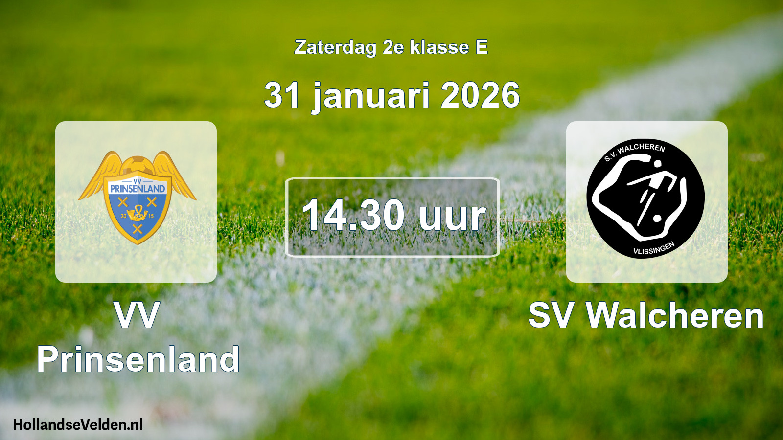 Scheduled Match: VV Prinsenland - SV Walcheren (31 January 2026)
