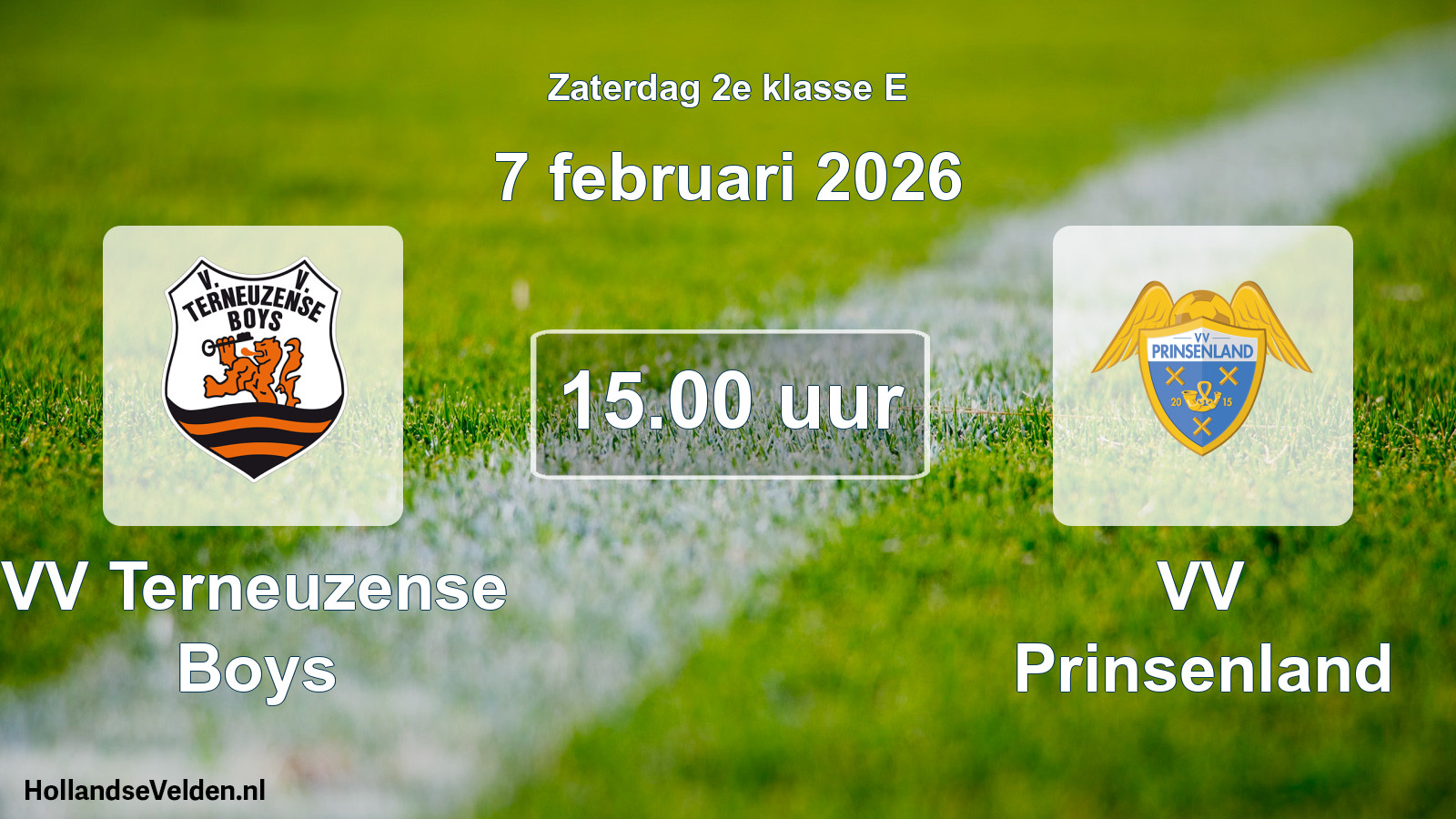 Scheduled Match: VV Terneuzense Boys - VV Prinsenland (7 February 2026)