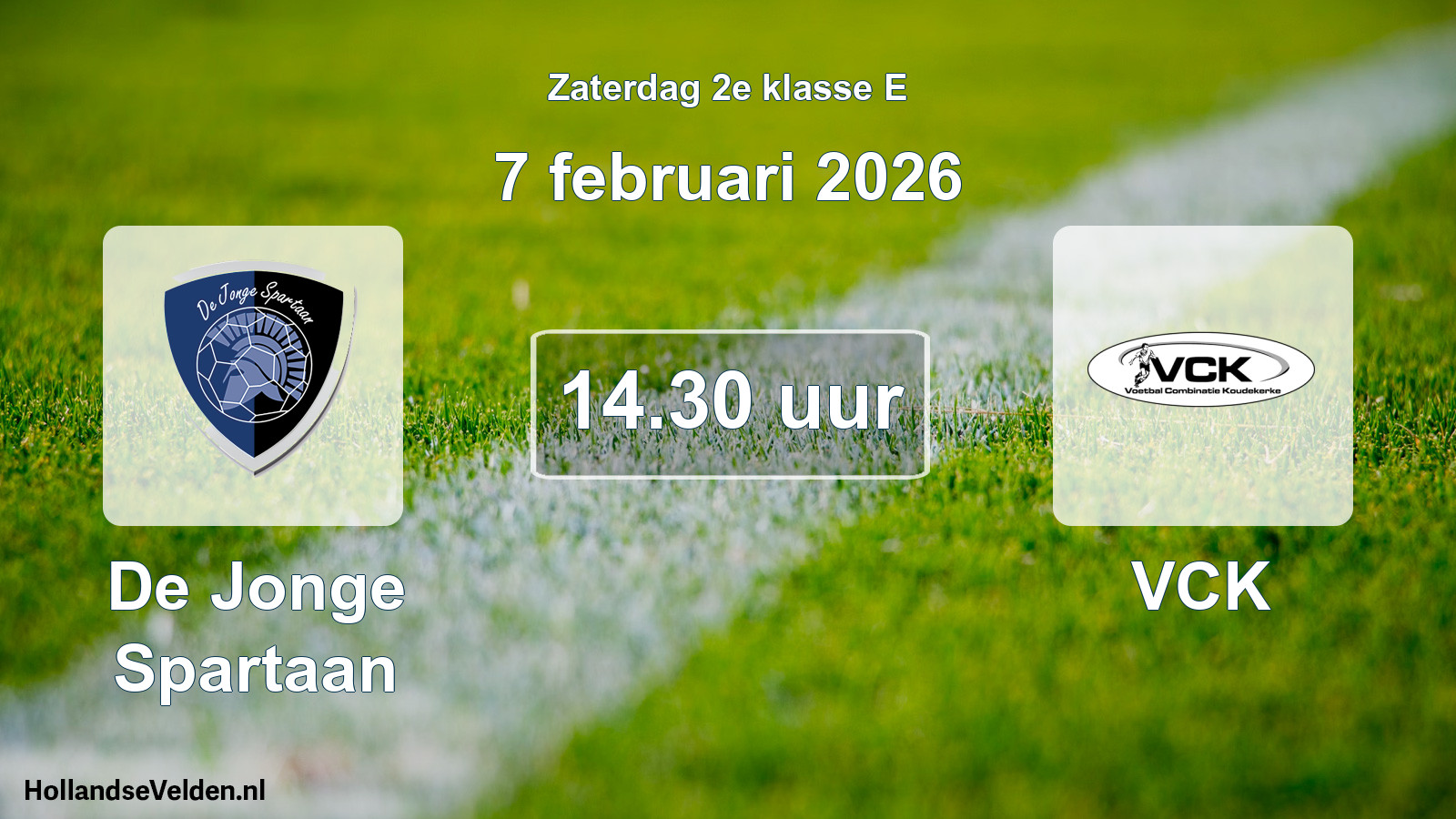 Scheduled Match: De Jonge Spartaan - VCK (7 February 2026)