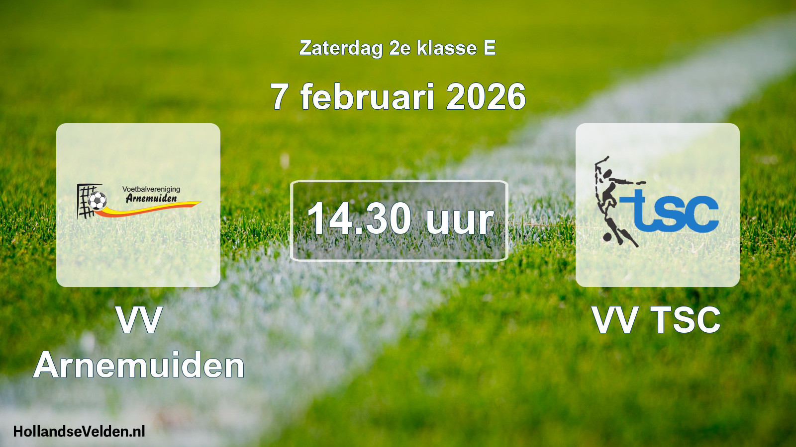 Scheduled Match: VV Arnemuiden - VV TSC (7 February 2026)