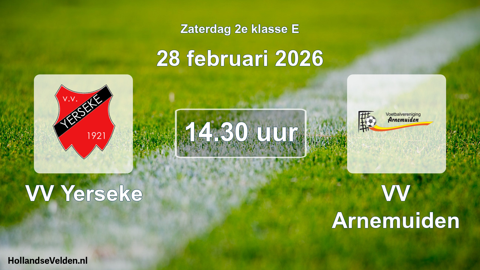 Scheduled Match: VV Yerseke - VV Arnemuiden (28 February 2026)