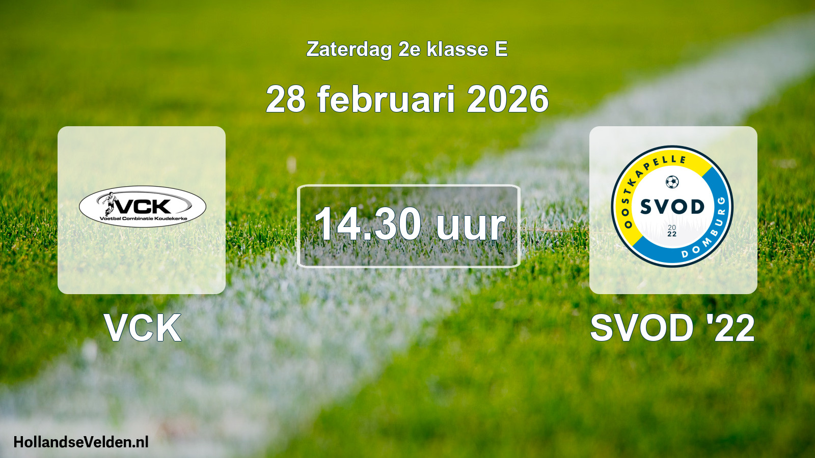 Geplande wedstrijd: VCK - SVOD '22 (28 februari 2026)