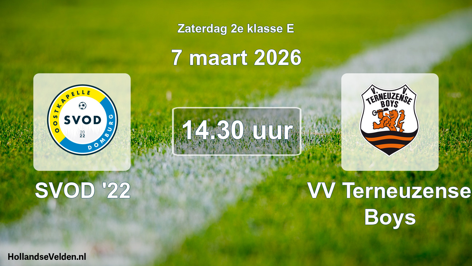 Geplande wedstrijd: SVOD '22 - VV Terneuzense Boys (7 maart 2026)