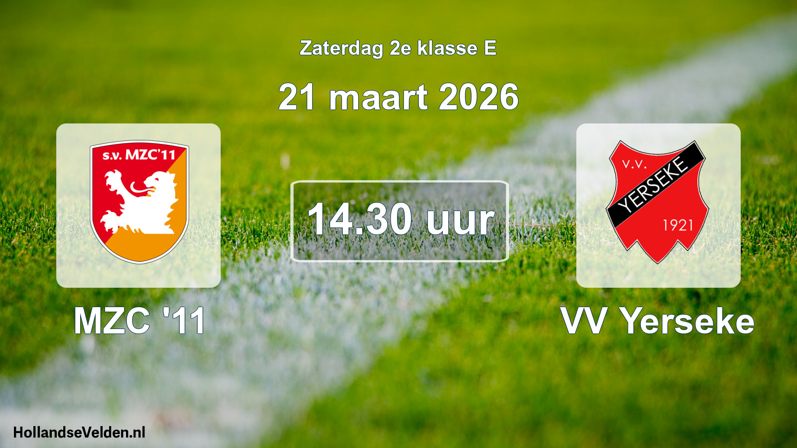 Scheduled Match: MZC '11 - VV Yerseke (21 March 2026)