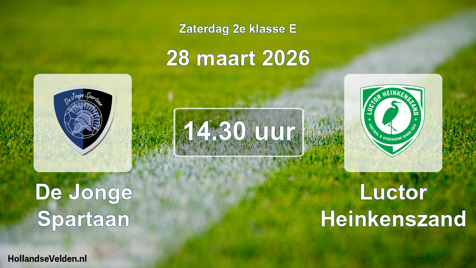 Geplande wedstrijd: De Jonge Spartaan - Luctor Heinkenszand (28 maart 2026)