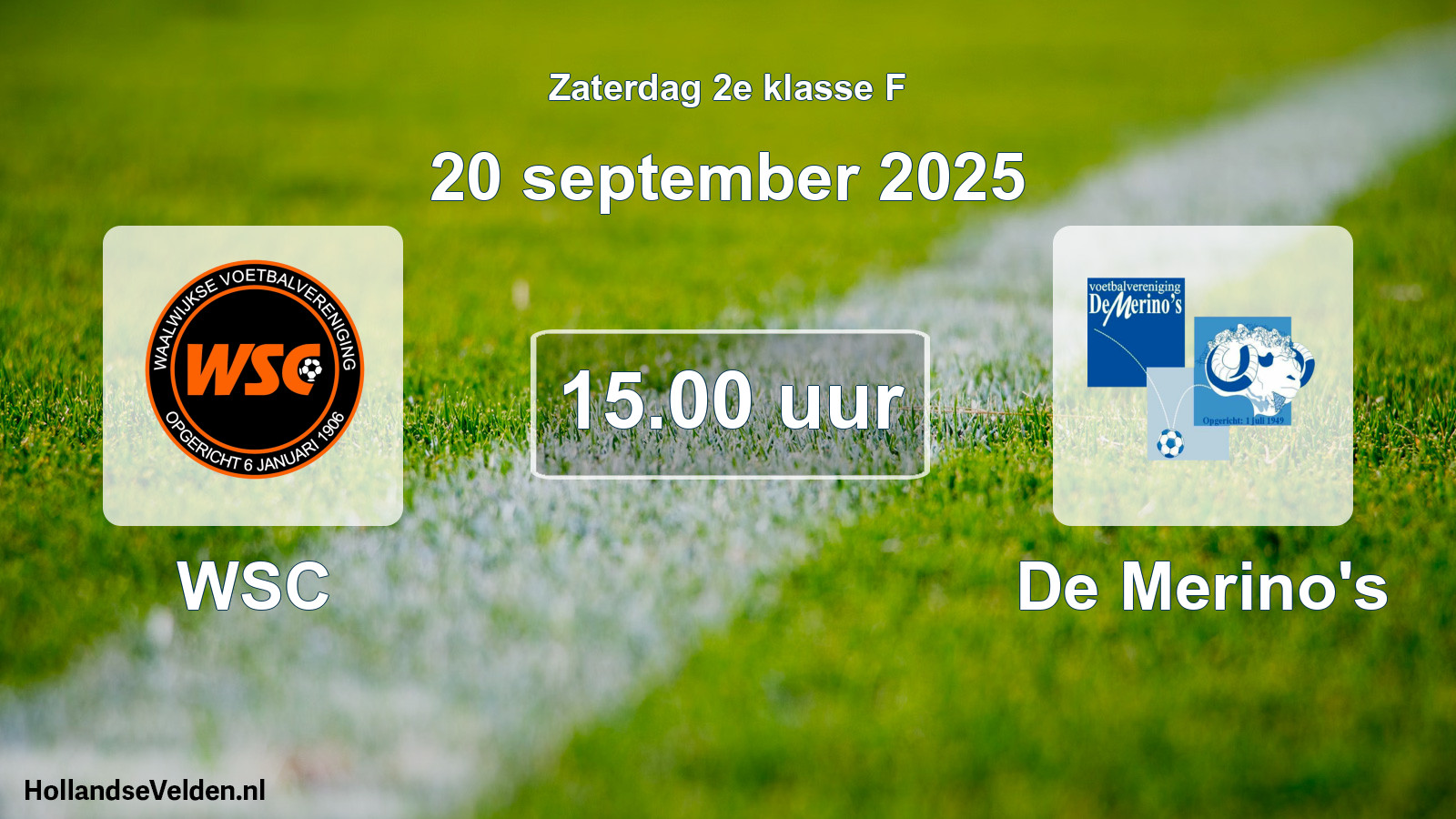 Scheduled Match: WSC - De Merino's (20 September 2025)