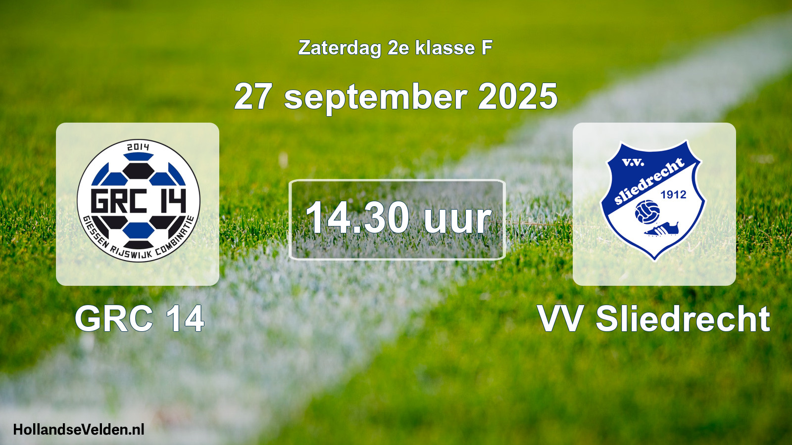 Scheduled Match: GRC 14 - VV Sliedrecht (27 September 2025)