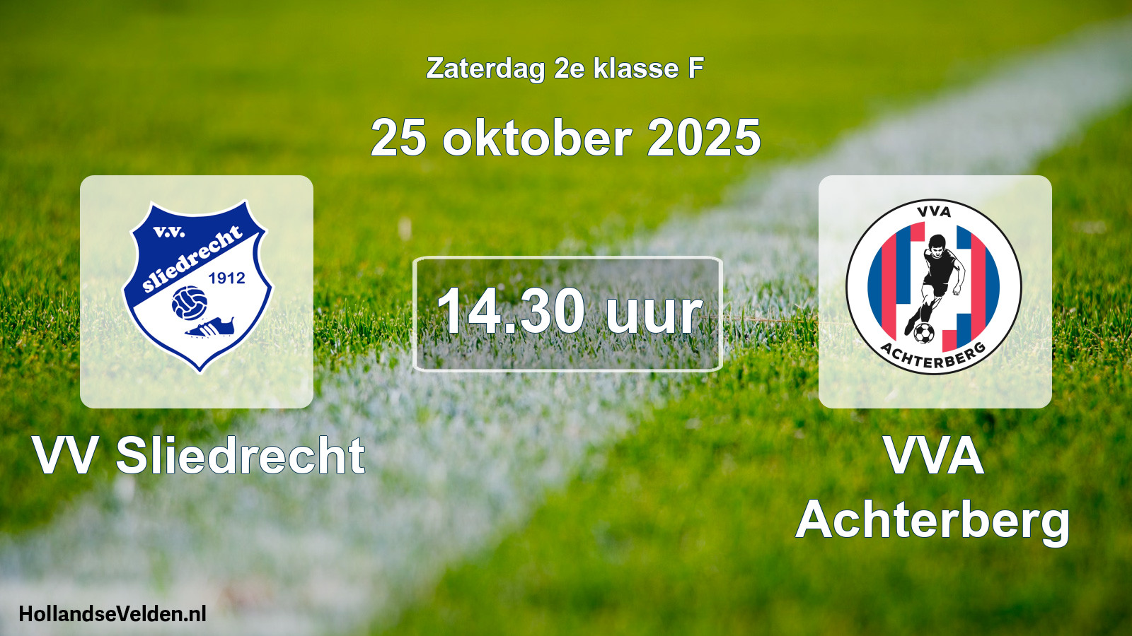 Scheduled Match: VV Sliedrecht - VVA Achterberg (25 October 2025)