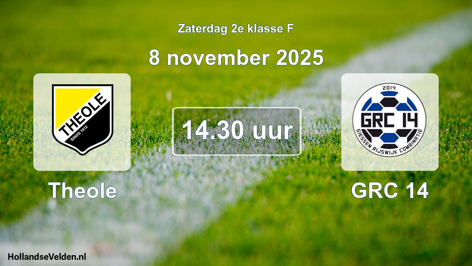 Geplande wedstrijd: Theole - GRC 14 (8 november 2025)