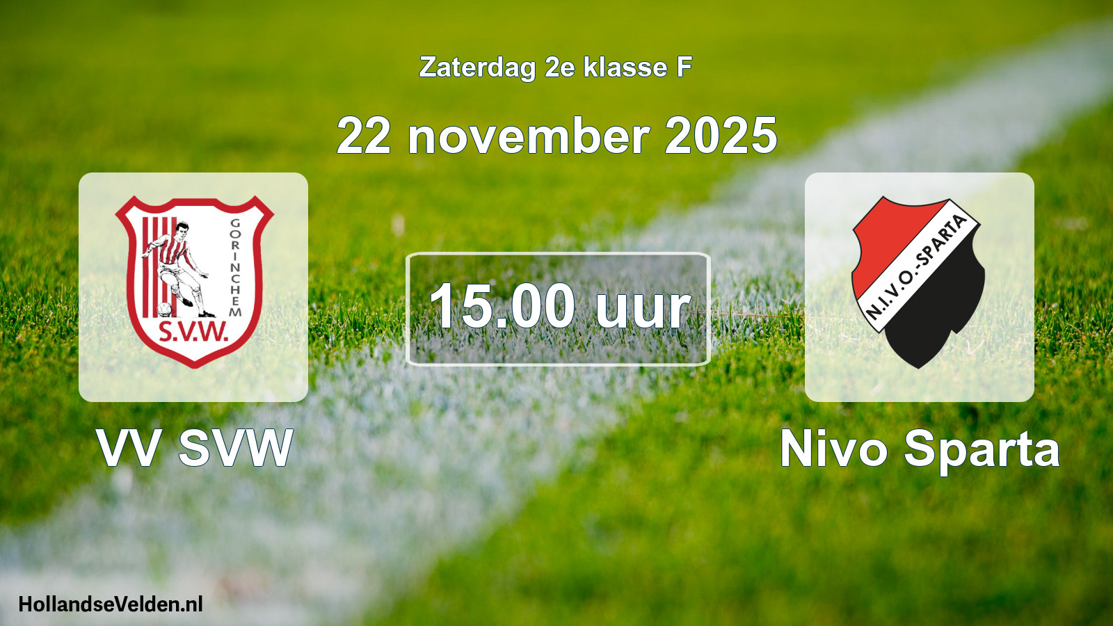 Scheduled Match: VV SVW - Nivo Sparta (22 November 2025)