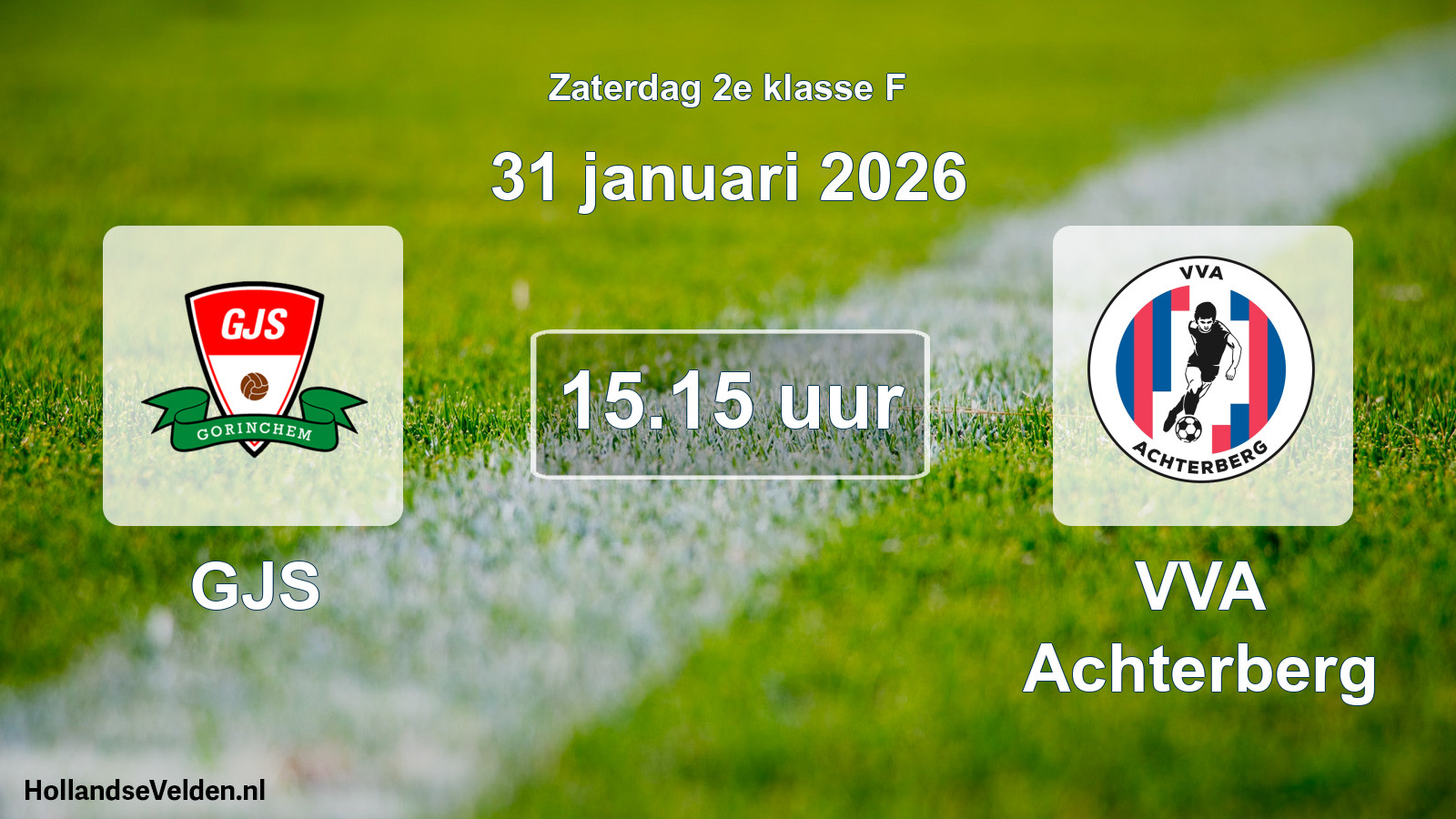Scheduled Match: GJS - VVA Achterberg (31 January 2026)