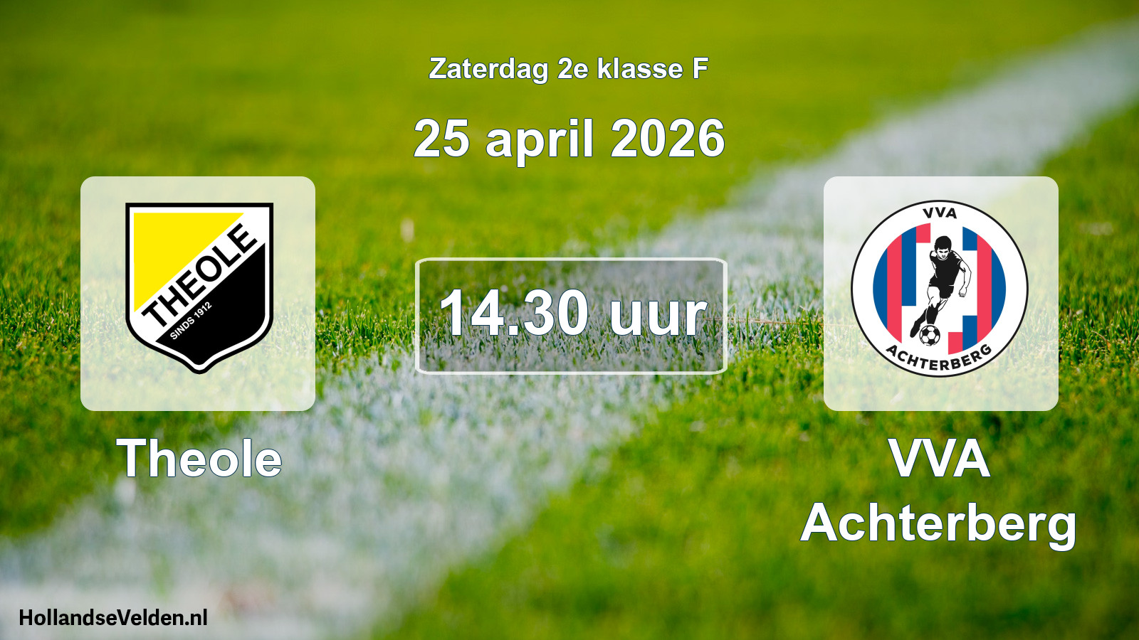 Scheduled Match: Theole - VVA Achterberg (25 April 2026)