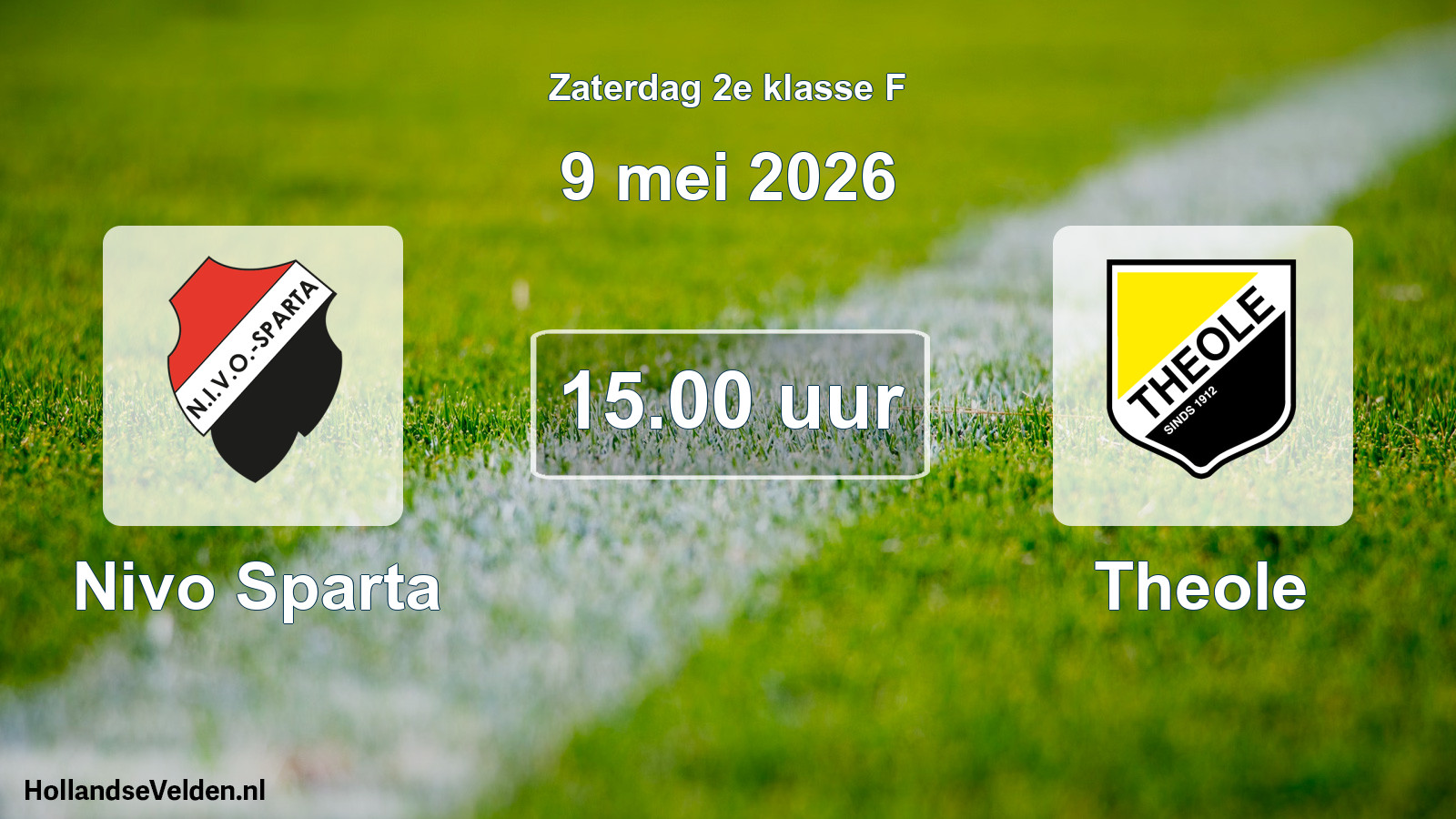 Geplande wedstrijd: Nivo Sparta - Theole (9 mei 2026)