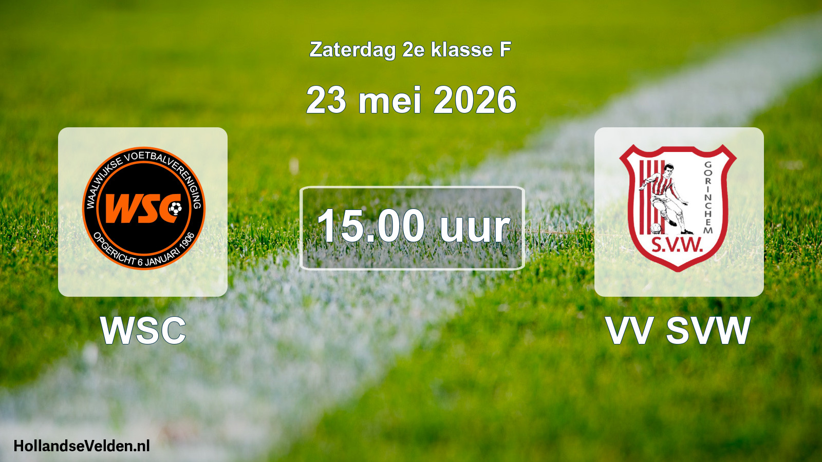 Scheduled Match: WSC - VV SVW (23 May 2026)