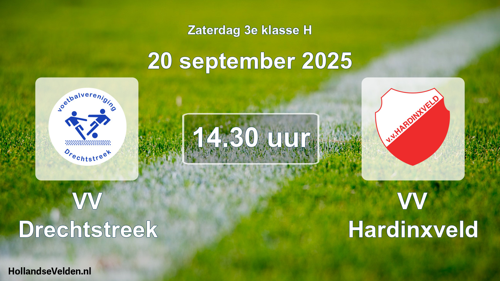 Geplande wedstrijd: VV Drechtstreek - VV Hardinxveld (20 september 2025)