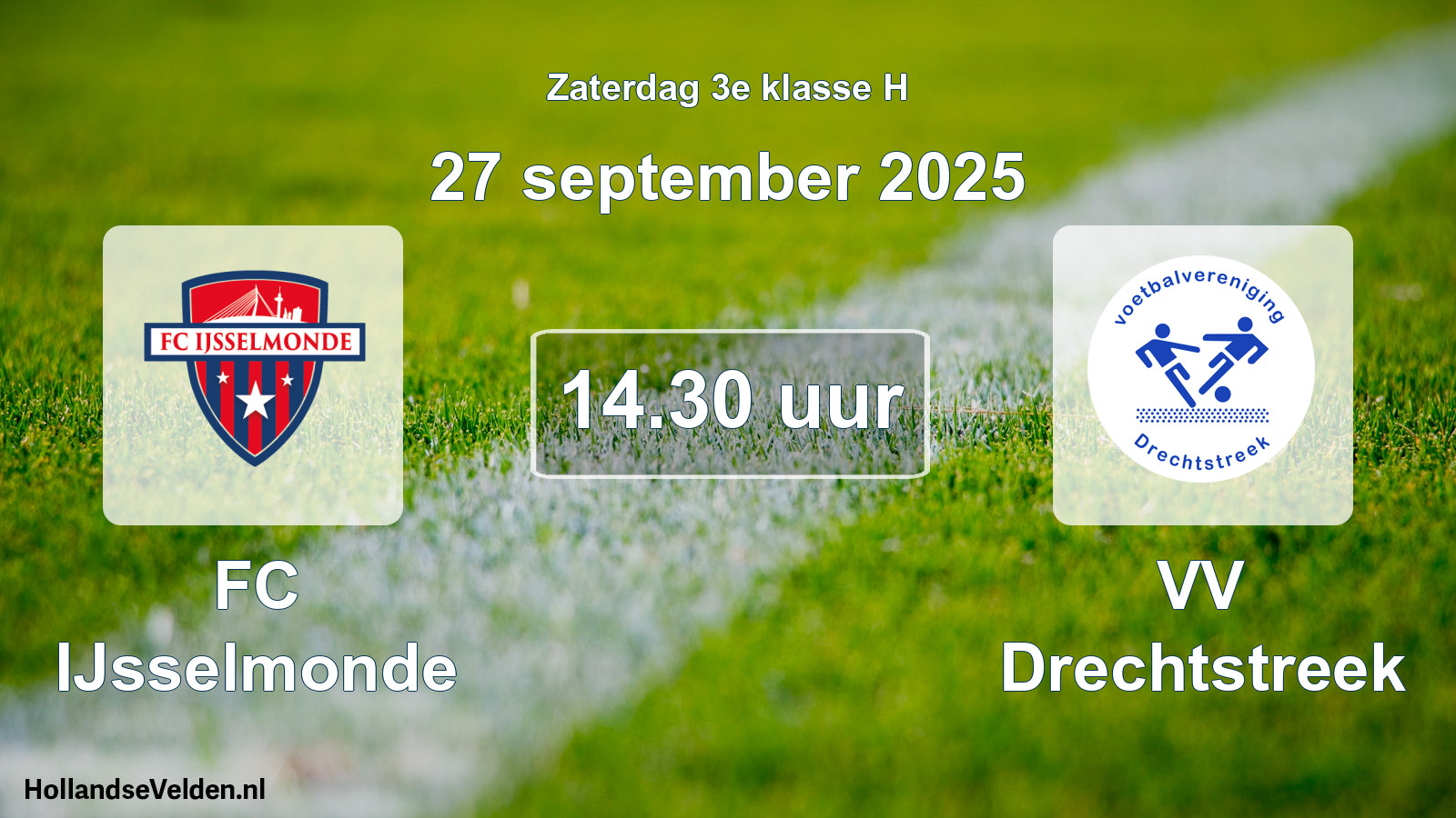 Scheduled Match: FC IJsselmonde - VV Drechtstreek (27 September 2025)