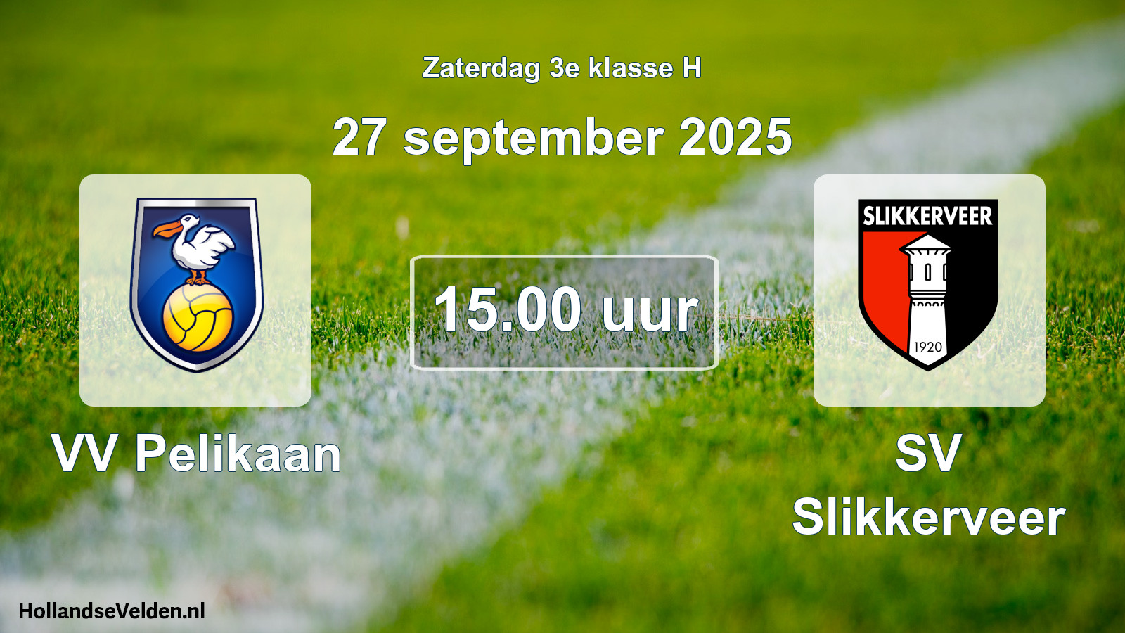 Scheduled Match: VV Pelikaan - SV Slikkerveer (27 September 2025)