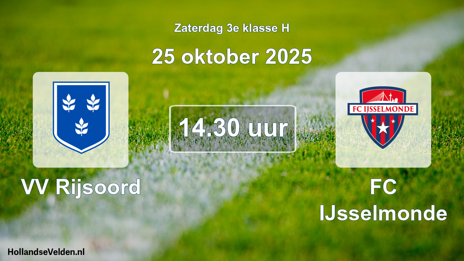 Scheduled Match: VV Rijsoord - FC IJsselmonde (25 October 2025)