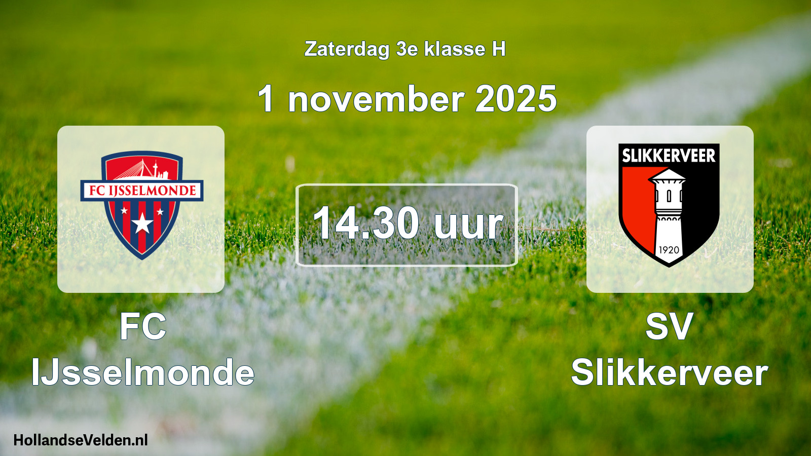 Scheduled Match: FC IJsselmonde - SV Slikkerveer (1 November 2025)