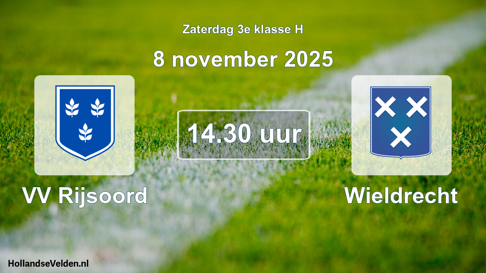 Geplande wedstrijd: VV Rijsoord - Wieldrecht (8 november 2025)