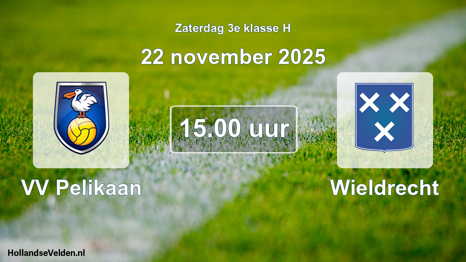 Scheduled Match: VV Pelikaan - Wieldrecht (22 November 2025)