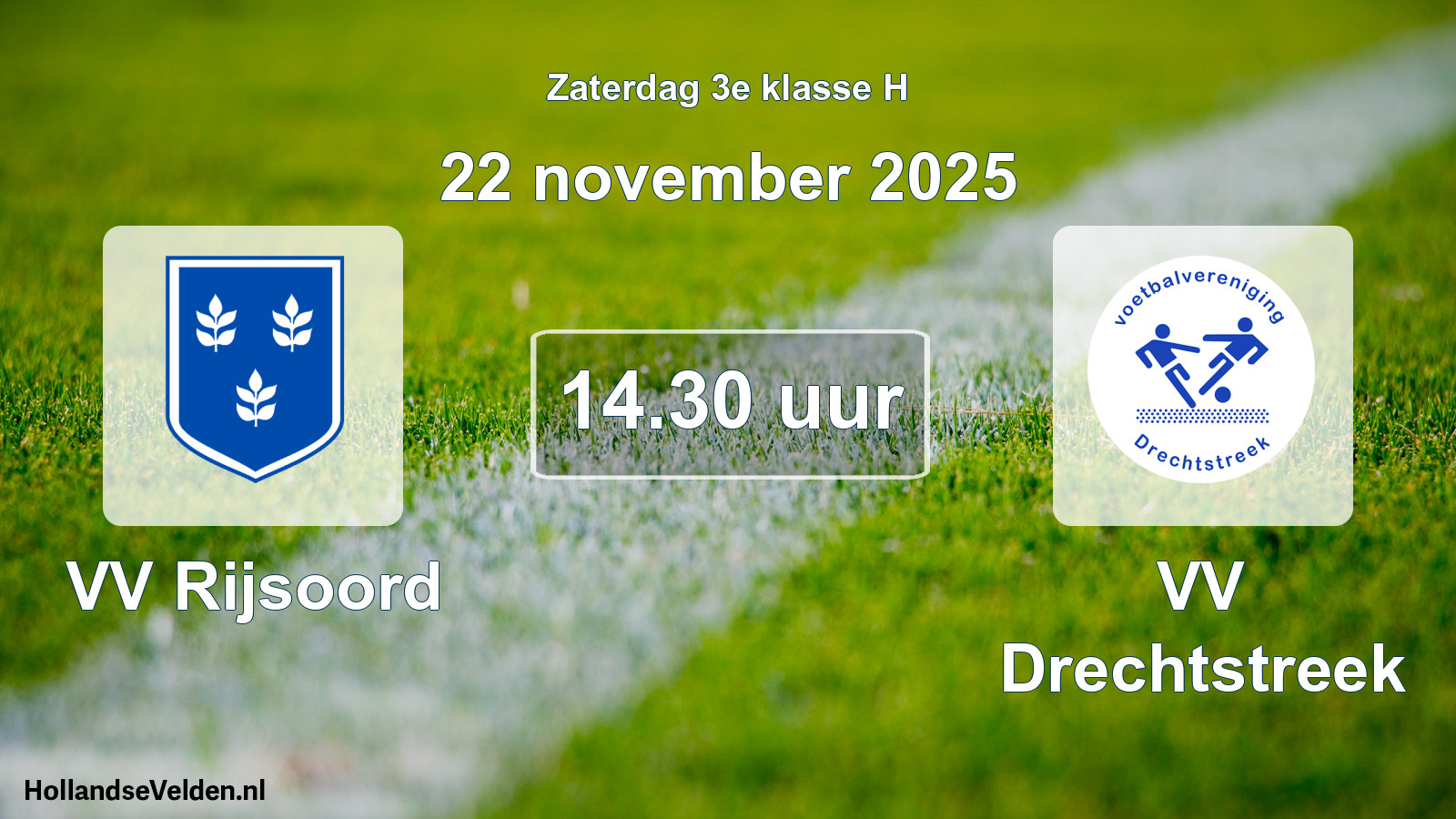 Scheduled Match: VV Rijsoord - VV Drechtstreek (22 November 2025)