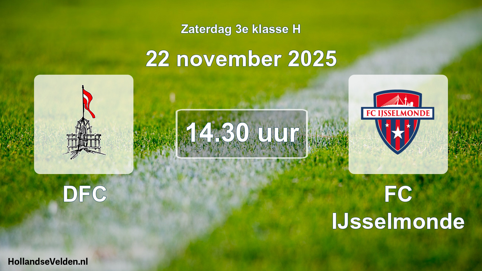 Scheduled Match: DFC - FC IJsselmonde (22 November 2025)