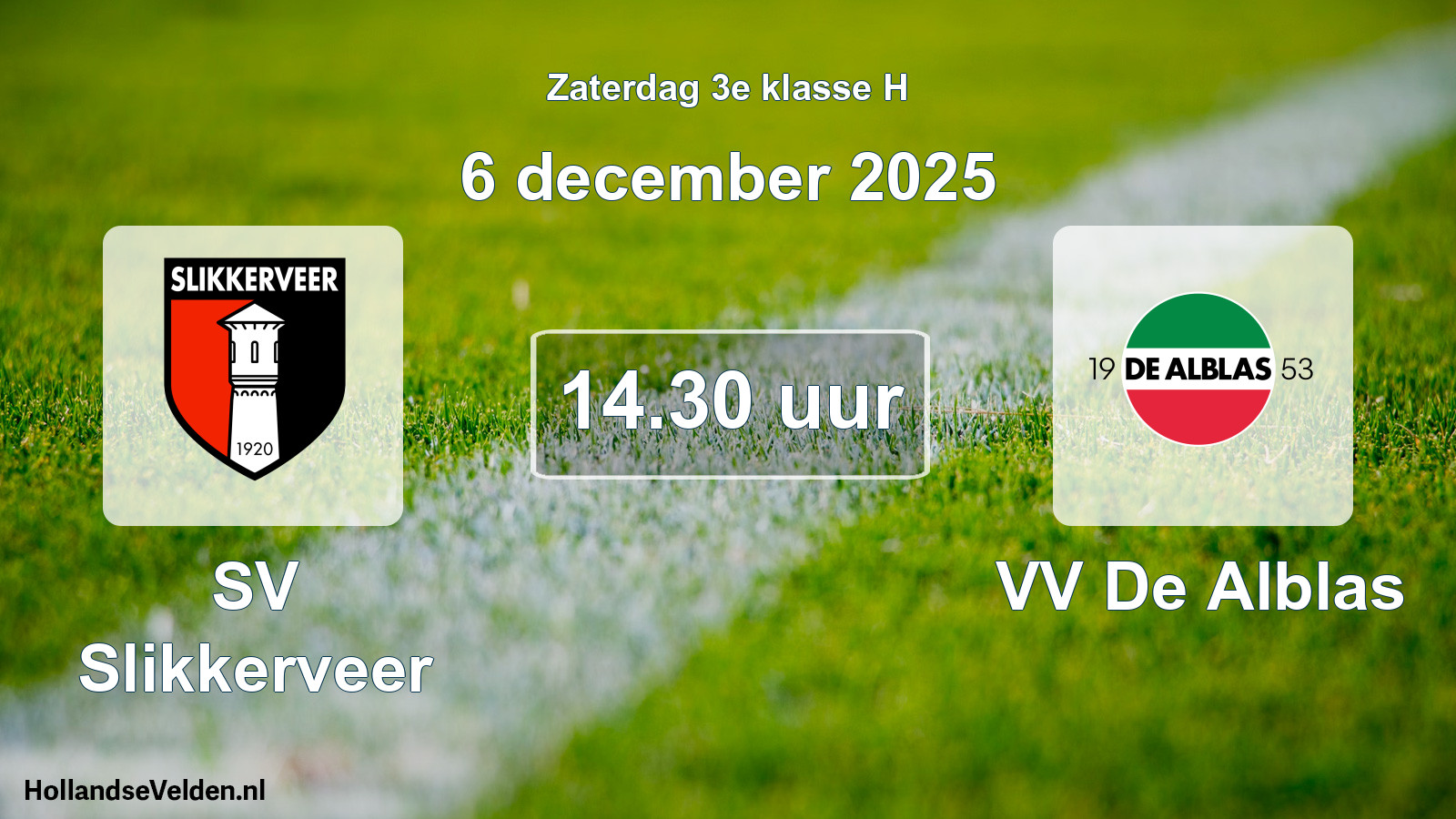 Scheduled Match: SV Slikkerveer - VV De Alblas (6 December 2025)