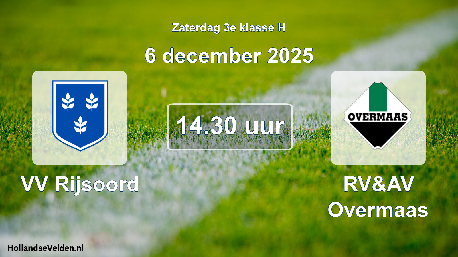 Scheduled Match: VV Rijsoord - RV&AV Overmaas (6 December 2025)