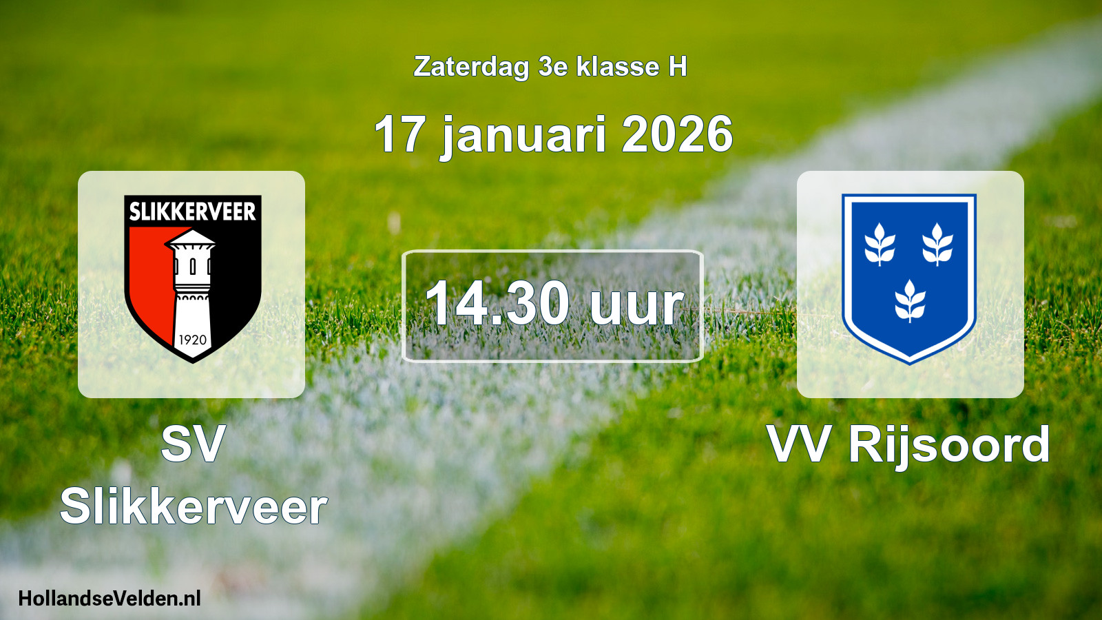 Scheduled Match: SV Slikkerveer - VV Rijsoord (17 January 2026)