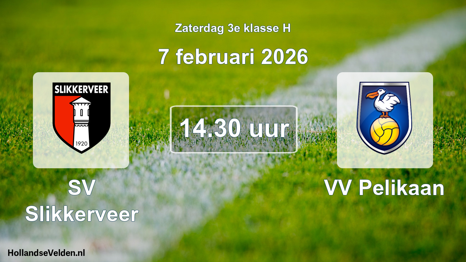 Scheduled Match: SV Slikkerveer - VV Pelikaan (7 February 2026)