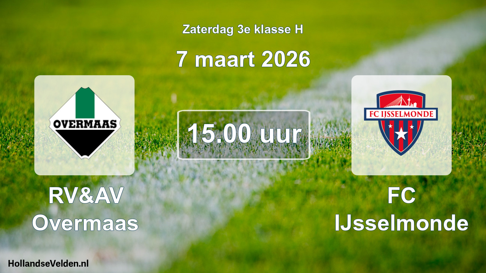 Scheduled Match: RV&AV Overmaas - FC IJsselmonde (7 March 2026)