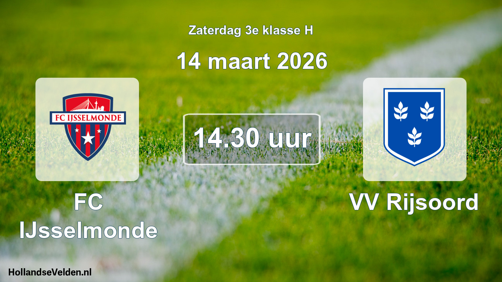 Scheduled Match: FC IJsselmonde - VV Rijsoord (14 March 2026)