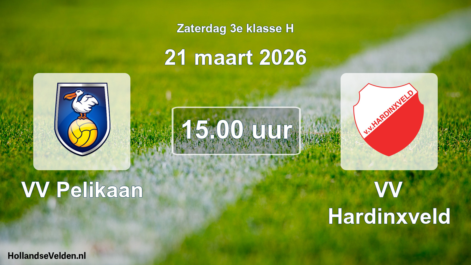 Scheduled Match: VV Pelikaan - VV Hardinxveld (21 March 2026)