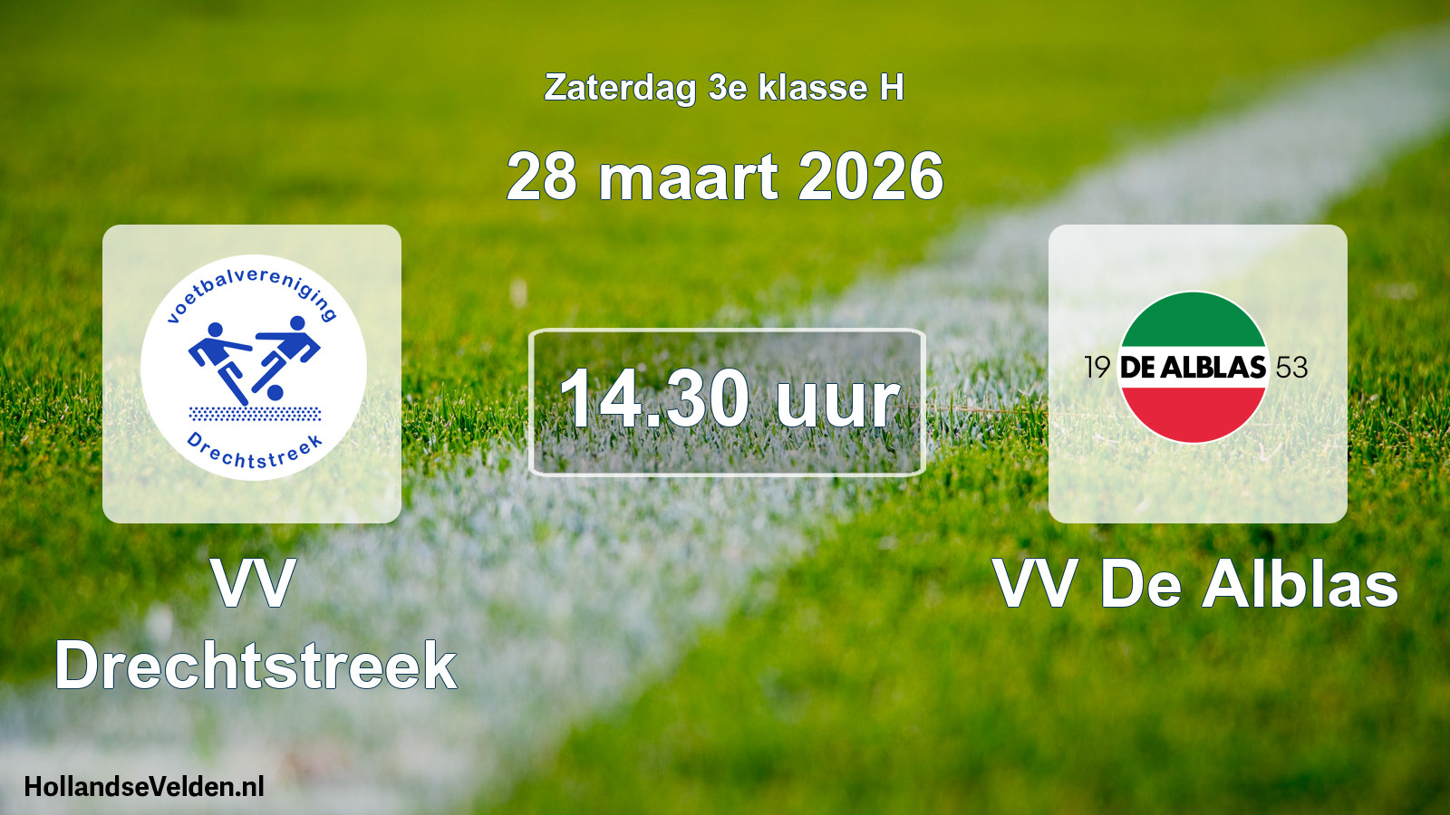 Scheduled Match: VV Drechtstreek - VV De Alblas (28 March 2026)