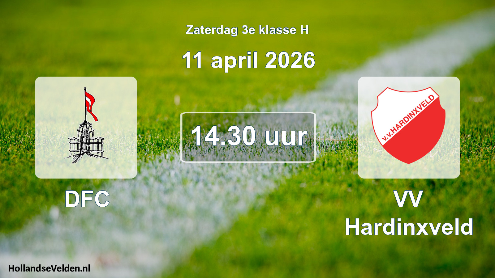 Geplande wedstrijd: DFC - VV Hardinxveld (11 april 2026)