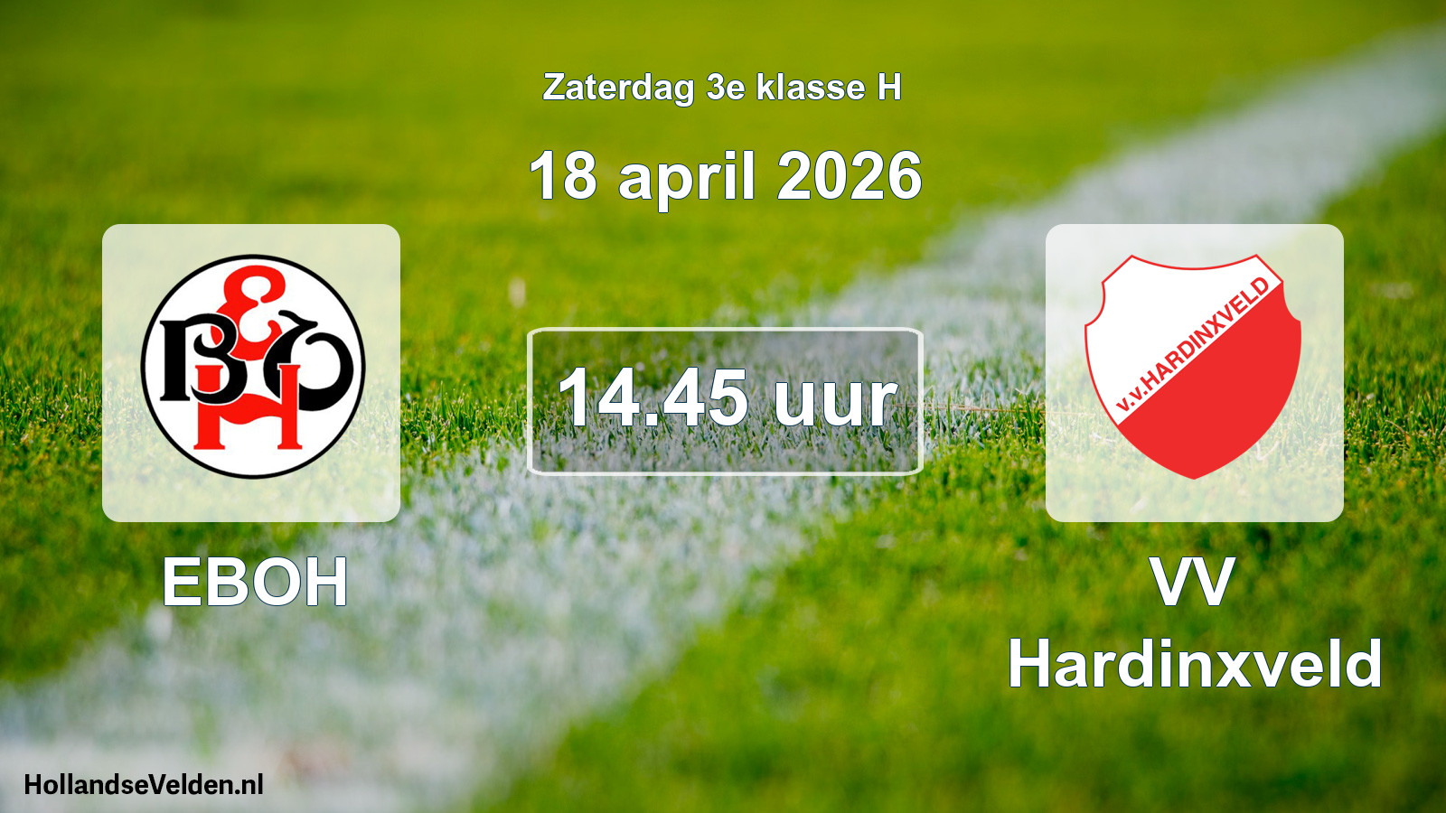Scheduled Match: EBOH - VV Hardinxveld (18 April 2026)