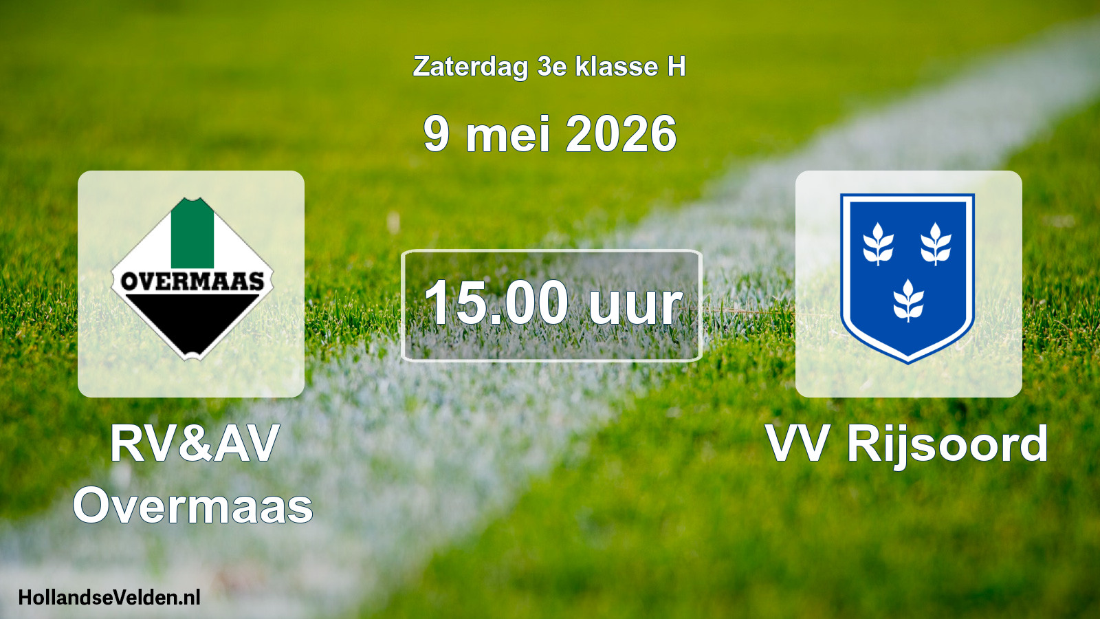 Scheduled Match: RV&AV Overmaas - VV Rijsoord (9 May 2026)