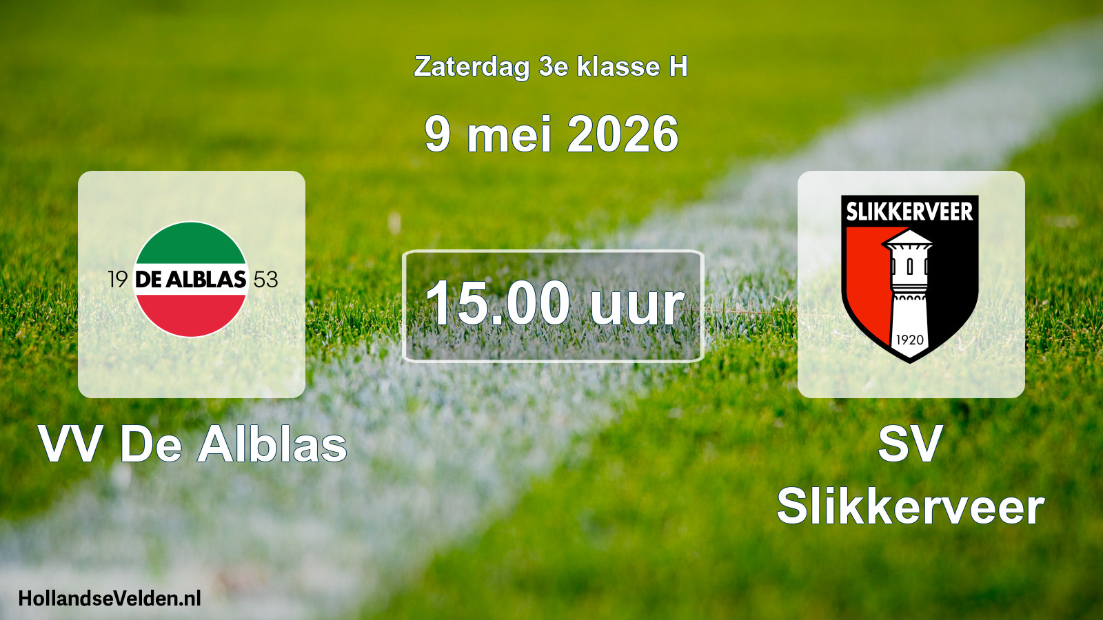 Geplande wedstrijd: VV De Alblas - SV Slikkerveer (9 mei 2026)