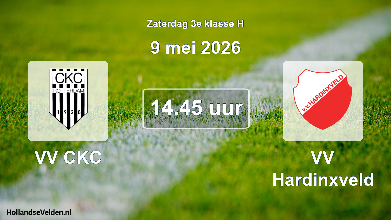 Geplande wedstrijd: VV CKC - VV Hardinxveld (9 mei 2026)