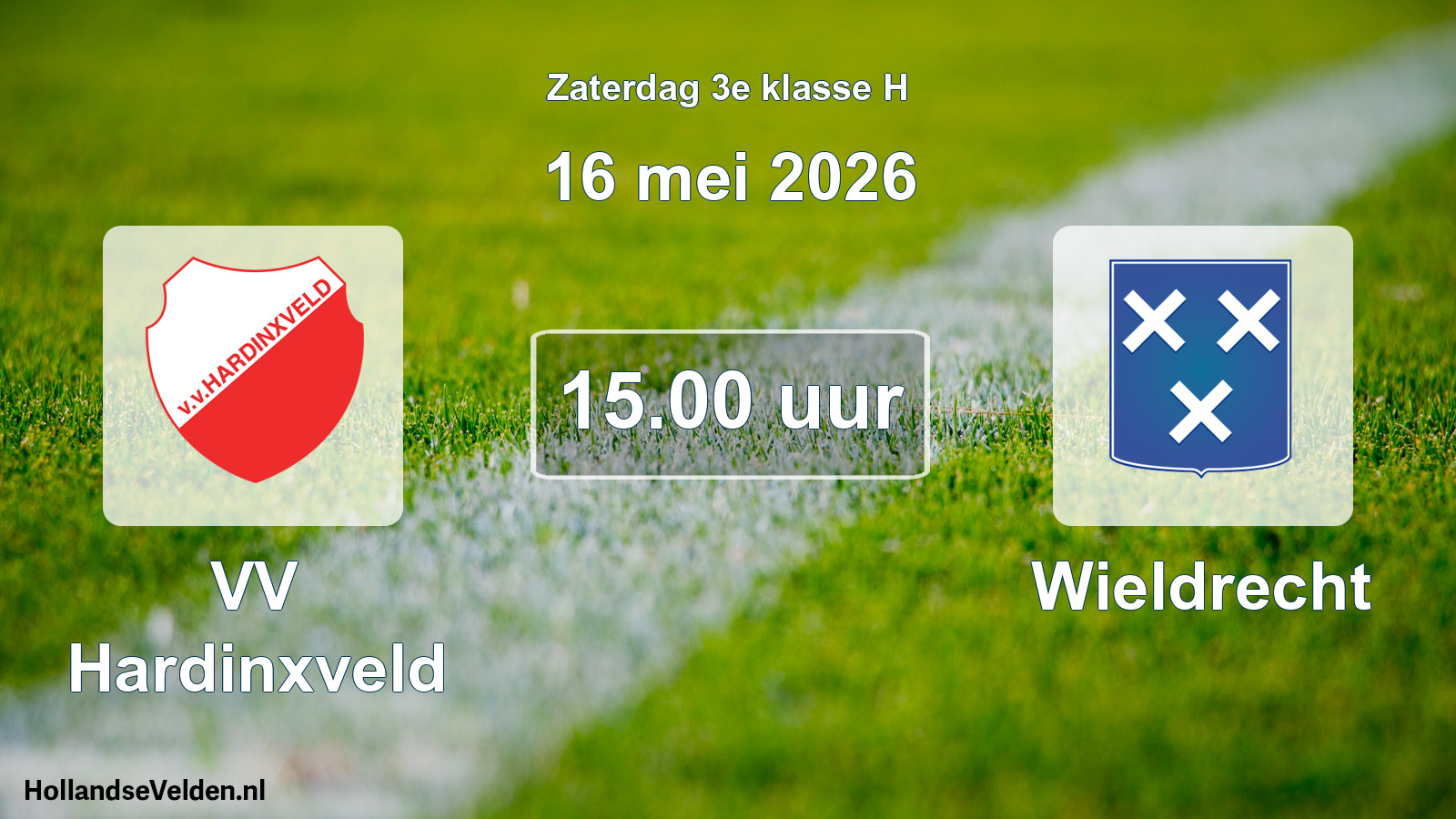 Geplande wedstrijd: VV Hardinxveld - Wieldrecht (16 mei 2026)