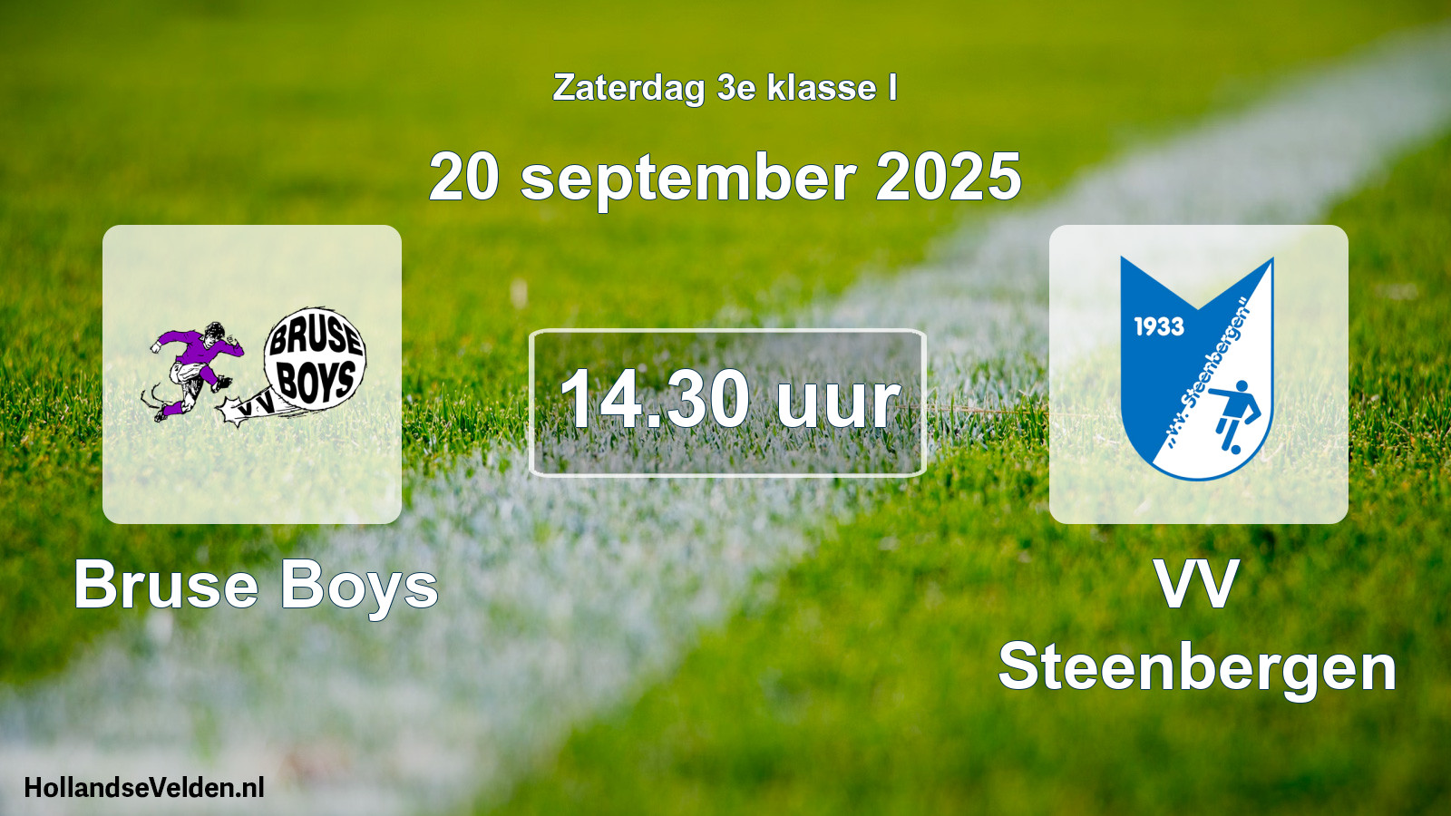 Scheduled Match: Bruse Boys - VV Steenbergen (20 September 2025)