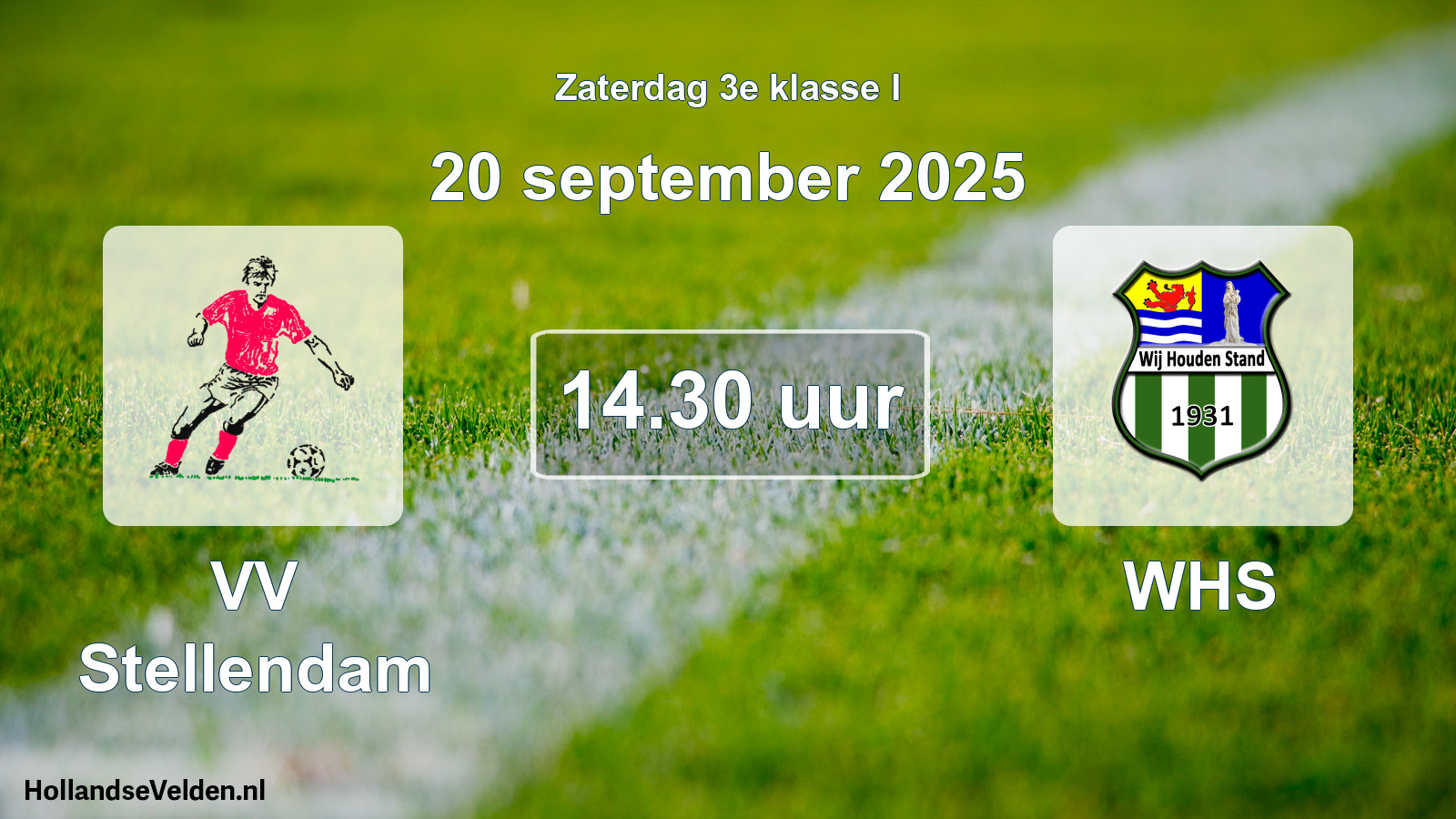 Geplande wedstrijd: VV Stellendam - WHS (20 september 2025)