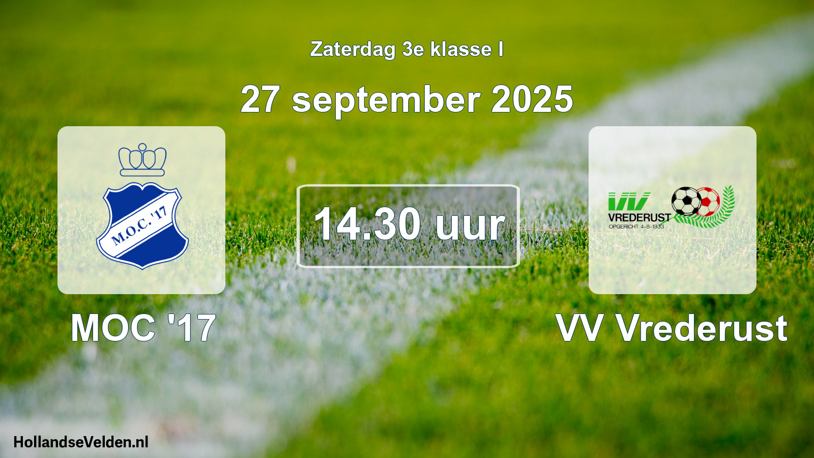 Scheduled Match: MOC '17 - VV Vrederust (27 September 2025)