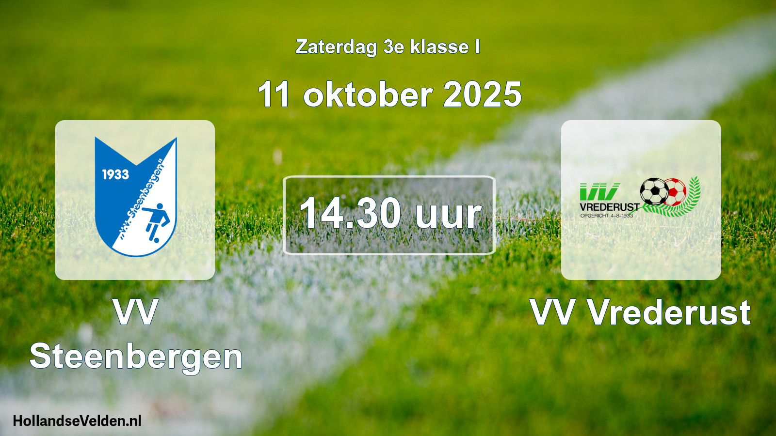 Scheduled Match: VV Steenbergen - VV Vrederust (11 October 2025)