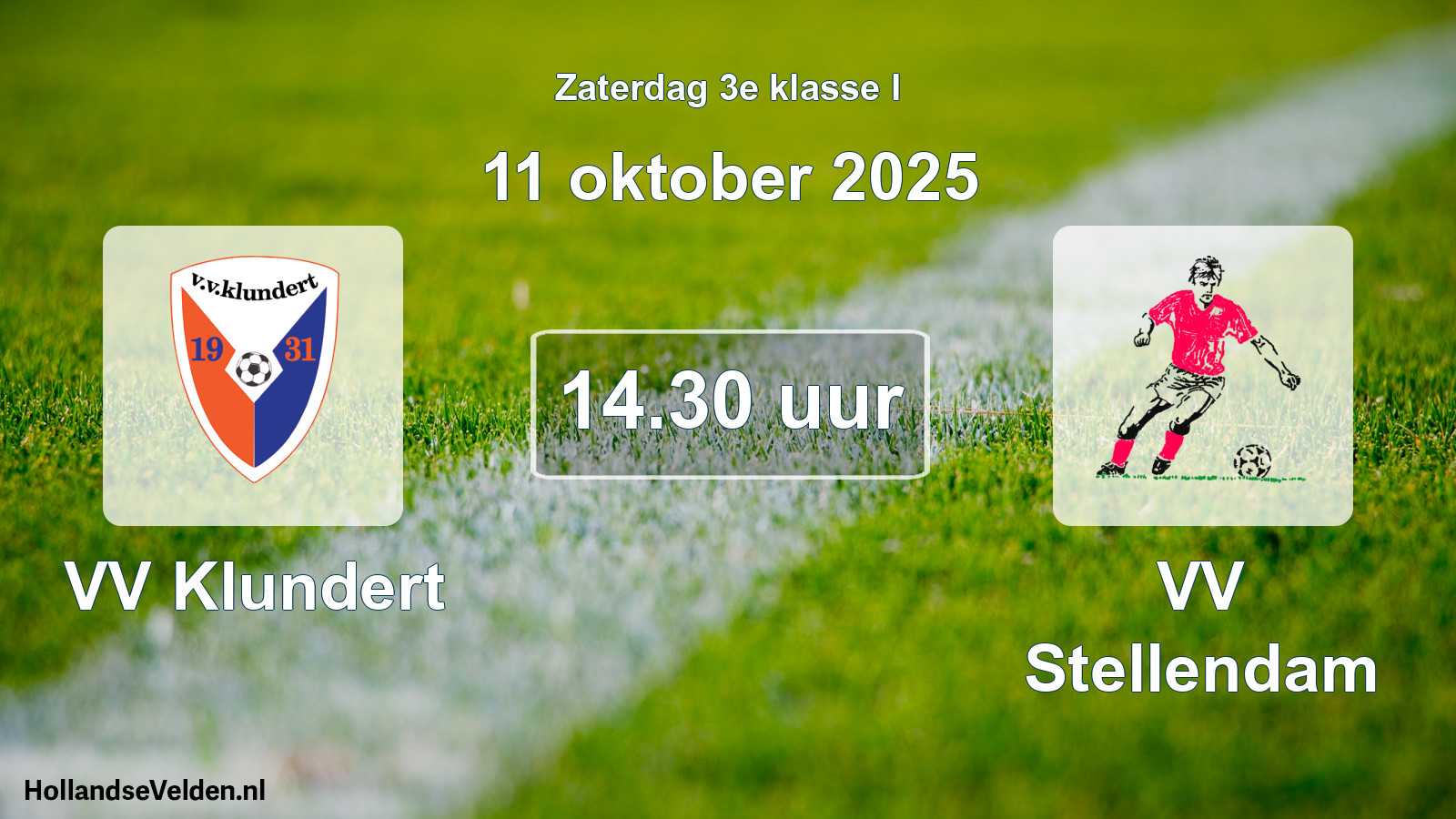 Geplande wedstrijd: VV Klundert - VV Stellendam (11 oktober 2025)