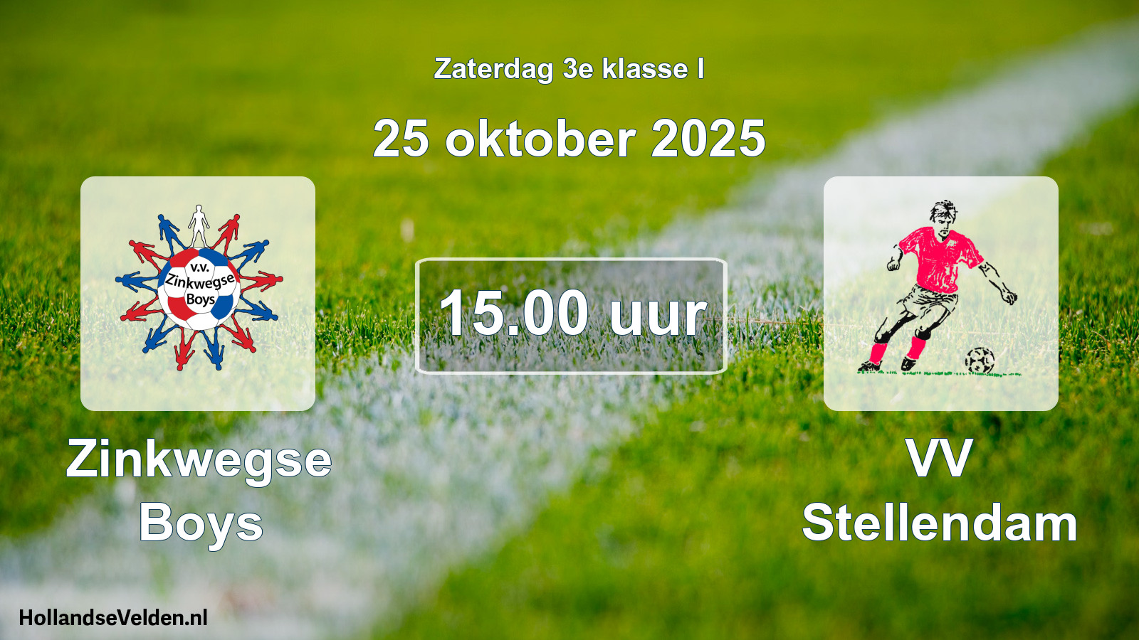 Geplande wedstrijd: Zinkwegse Boys - VV Stellendam (25 oktober 2025)